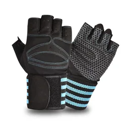 Fitness Exercise Weight Lifting Gym half finger gloves with wrist support for women men