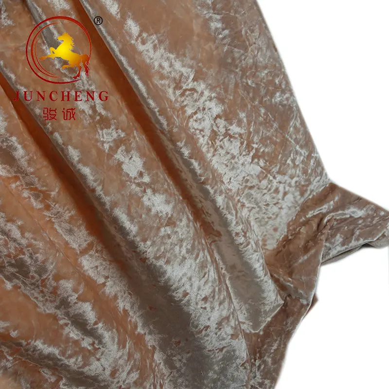 Knitted professional textiles thick polyester crushed velvet curtains fabric