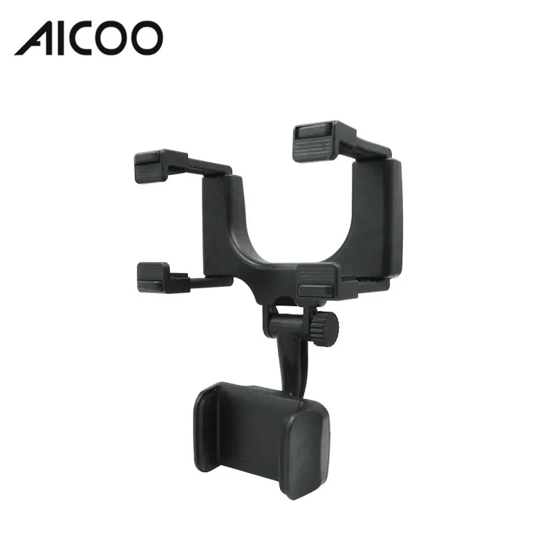 Hot Selling Universal Car Rearview Mirror Adjustable Mobile Phone Mount Holder Bracket  Car Phone Stand With Retail Package