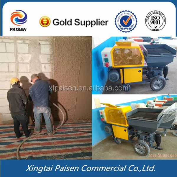 220v single phase/diesel motor cement mortar plaster machine/gypsum putty spraying pump machine for wall