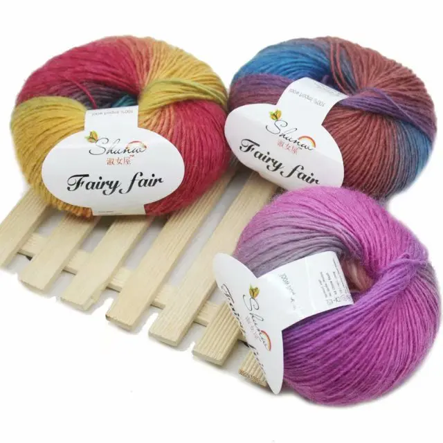 China wholesale  cheap fancy 70%wool 30%polyester knitting wool yarn for hand knitting sweater