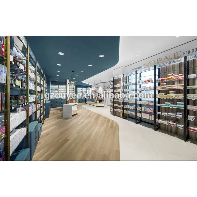 Настенный розничная продажа медицинская мебель магазина стеллаж для выставки товаров аптека стеллажи дизайн
