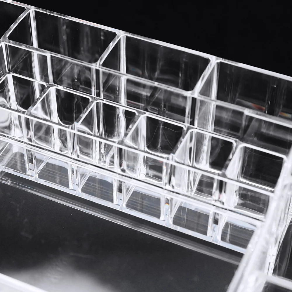 Cosmetic Organizer Acrylic Beauty Makeup Box Storage Organizer Lipstick Holder with Drawer Jewelry Box Organizer Clear Wholesale
