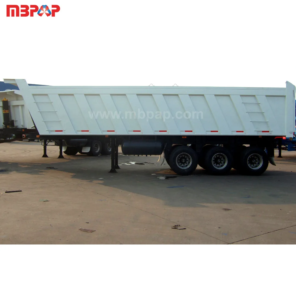Guangzhou Factory Supply Axle 25cbm/32cbm/40cbm Dump Truck Semi Trailer Body For Sale