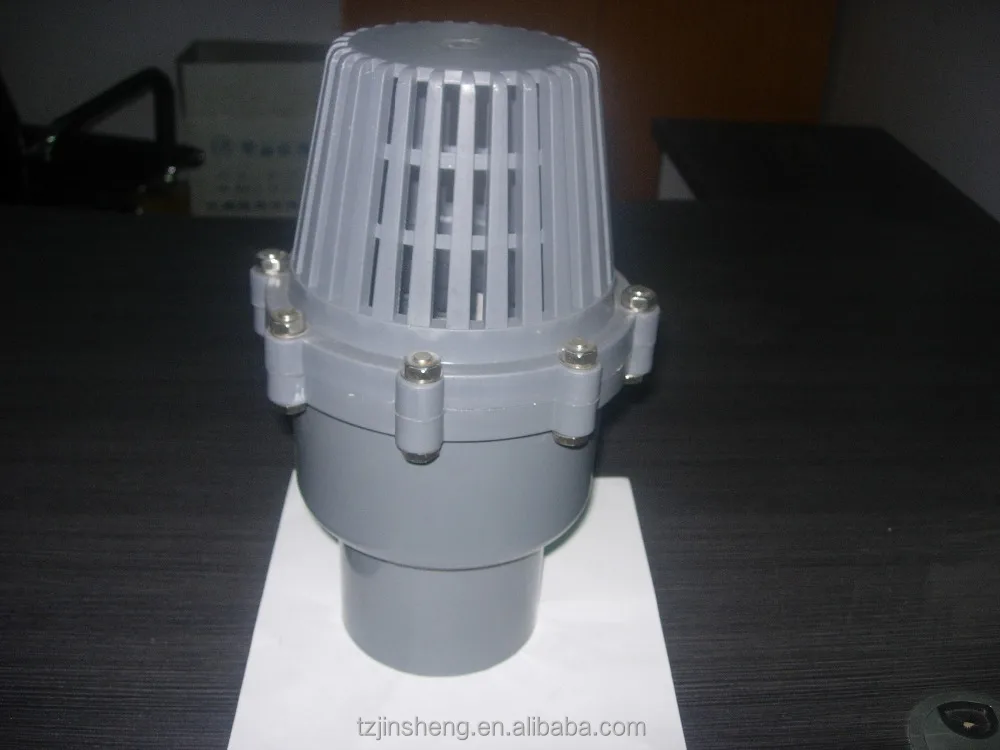 JS Manufacturer UPVC Foot Valve PN10,Plastic UPVC/PVC Foot Valve Thread,Water Pump Plastic UPVC Foot Valve