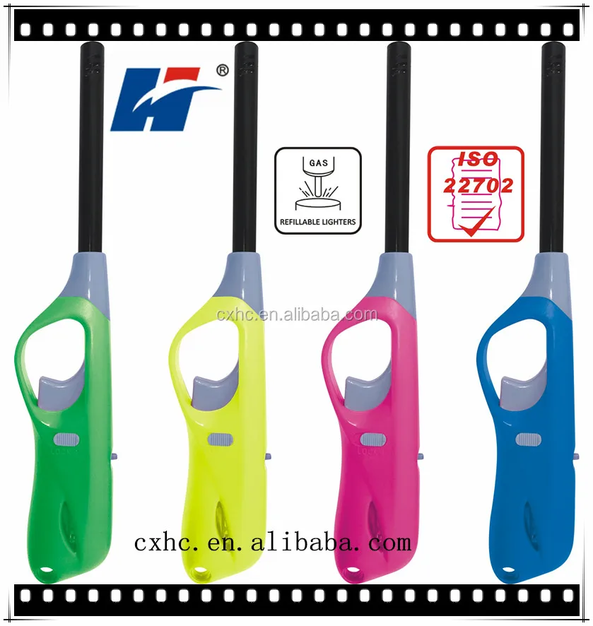 
electronic gas lighter kitchen bbq lighter OEM HC-1017 windproof good quality 