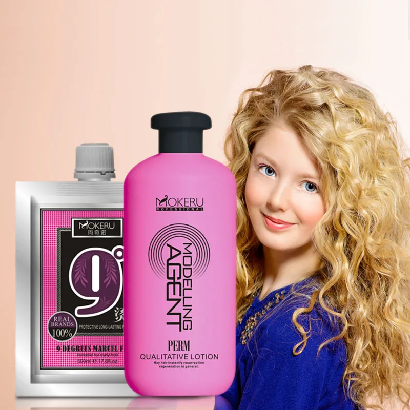 MOKERU professional organic permanent best curly hair perm products for straight hair