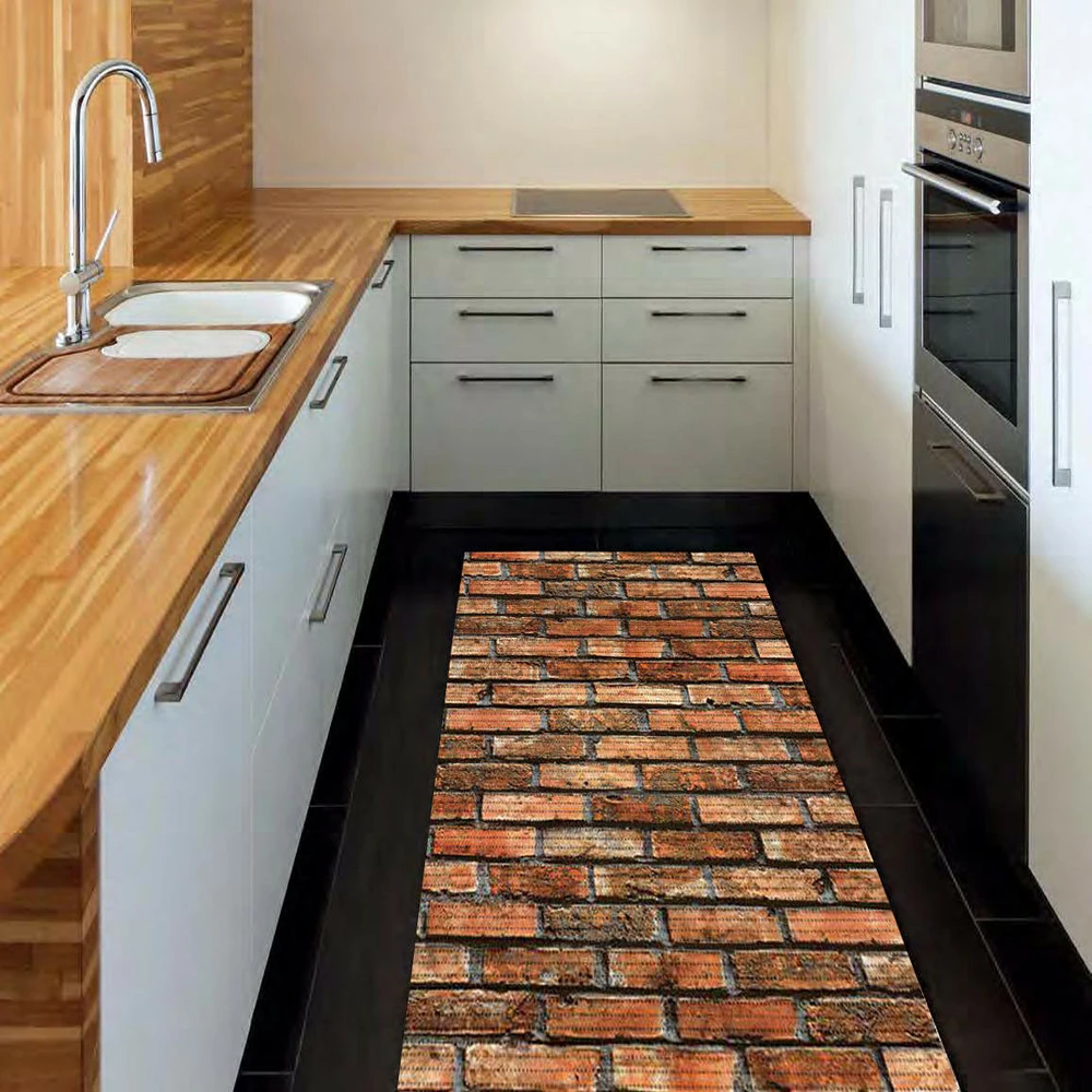 cheap price pvc anti-slip mat bathroom foaming printed floor mat for kitchen floor