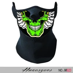 2020 flashing design custom sound active light up glow neon el panel led mask for halloween DJ club party