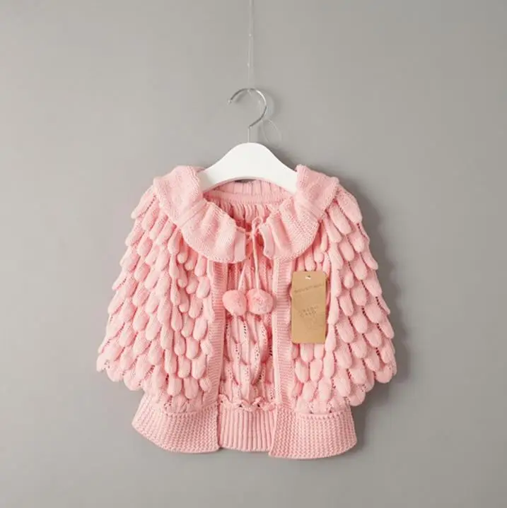 
S10063B Spring and autumn hollowed-out knitted girls sweater 