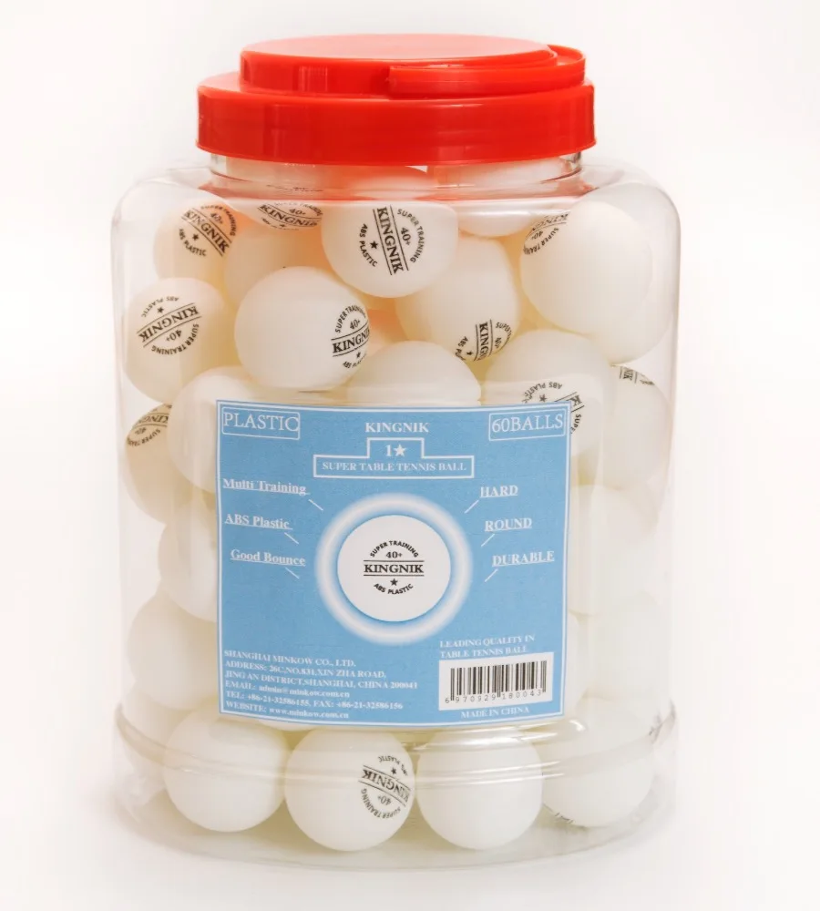 
KINGNIK 1 Star Super Training Ball, ping pong ball, custom logo (60 balls per bottle) 