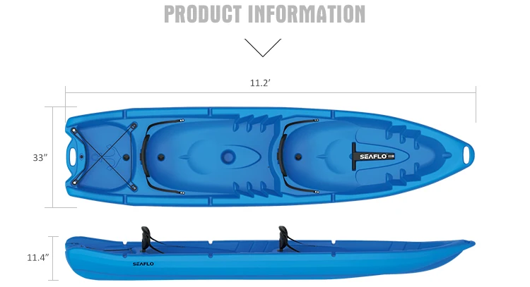 SEAFLO Parent-child Kayak Families Sit-On-Top Kayak Rowing Boat