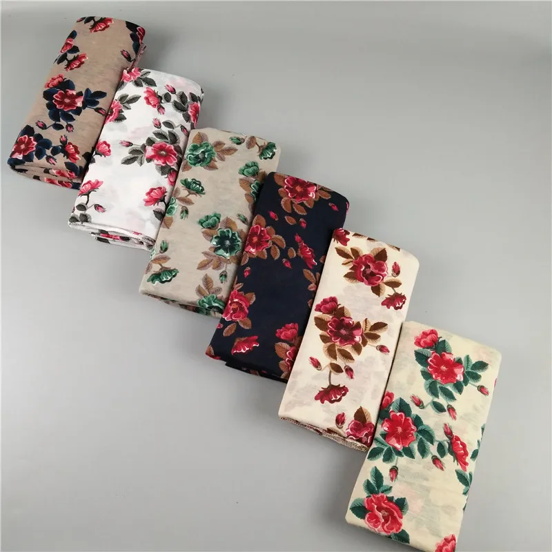 wholesale small order stock jersey print scarf women fashion muslim hijab