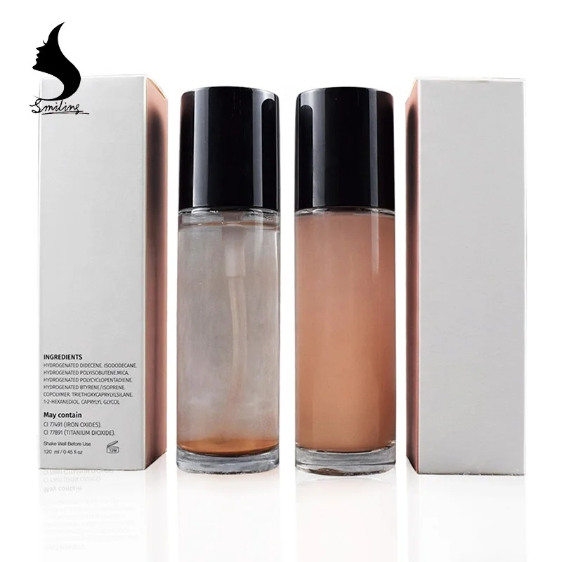 
No Logo 120ml Private Label Makeup Foundation Prep Set Glow Liquid Body Highlighter Shimmer Spray 