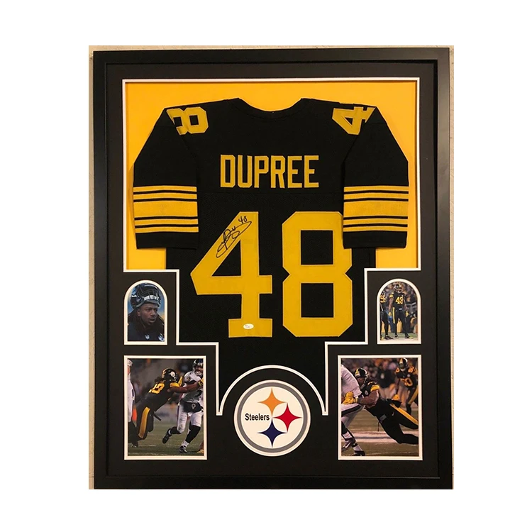 
FRAMED PITTSBURGH STEELERS BUD DUPREE AUTOGRAPHED SIGNED JERSEY JSA COA MAT BOARD 