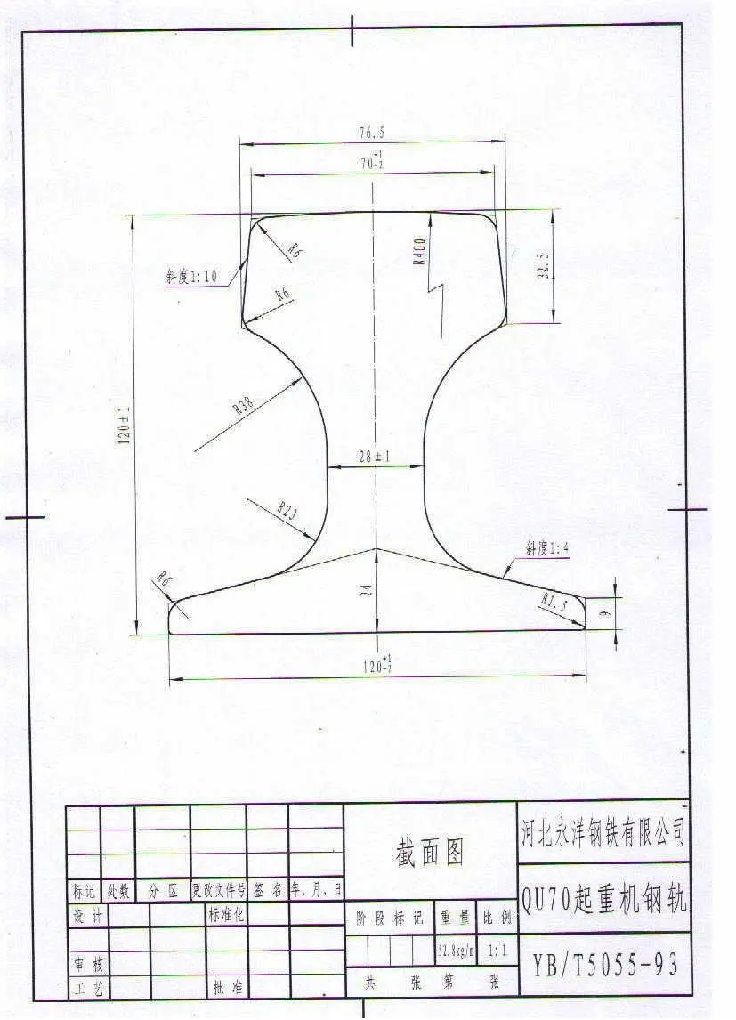 Рельсовая направляющая крана QU70