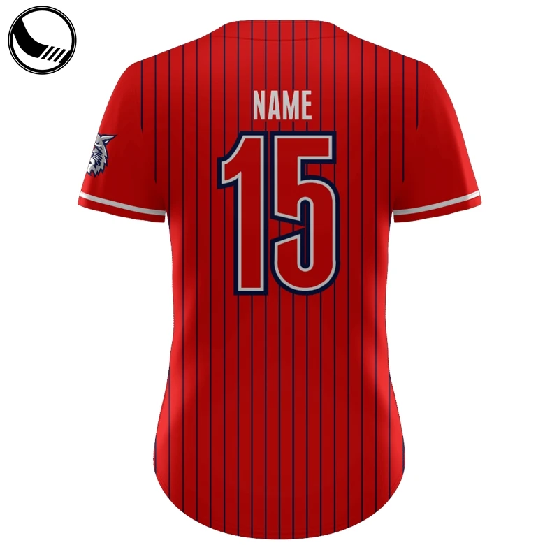 Полосатая бейсбольная Футболка с сублимационным рисунком