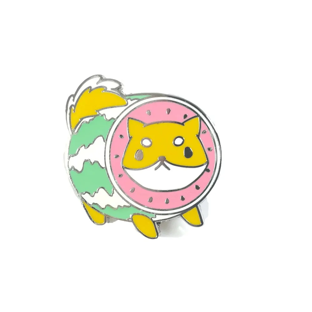 High quality customize gold hard enamel cartoon girl animal lapel pin