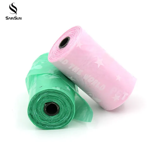 
Disposable Compostable Doggie Biodegradable Pet Dog Waste Poop Bags Custom Printed 