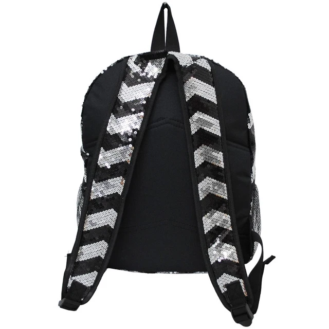 
New Arrival Stylish School Backpack Beautiful Sequin Chevron Print Backpack School Bag 