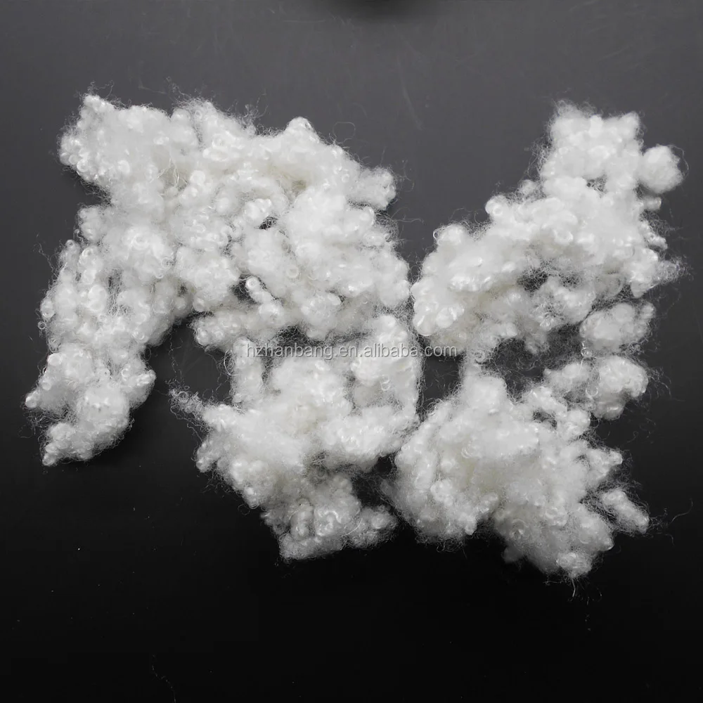 
GRS standard and BS5852 certificate 7Dx64mm HC slick flame retardant polyester staple fiber for filling pillows and cushions 