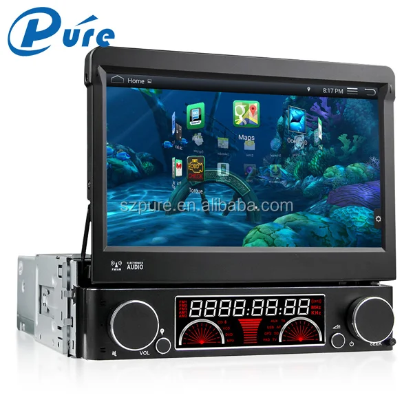 Android4.4.4 OS 7 inch 1 Din Car DVD Player With Radio/BT/GPS/built-in WiFi+Mirror-Link/USB/SD/AUXIN