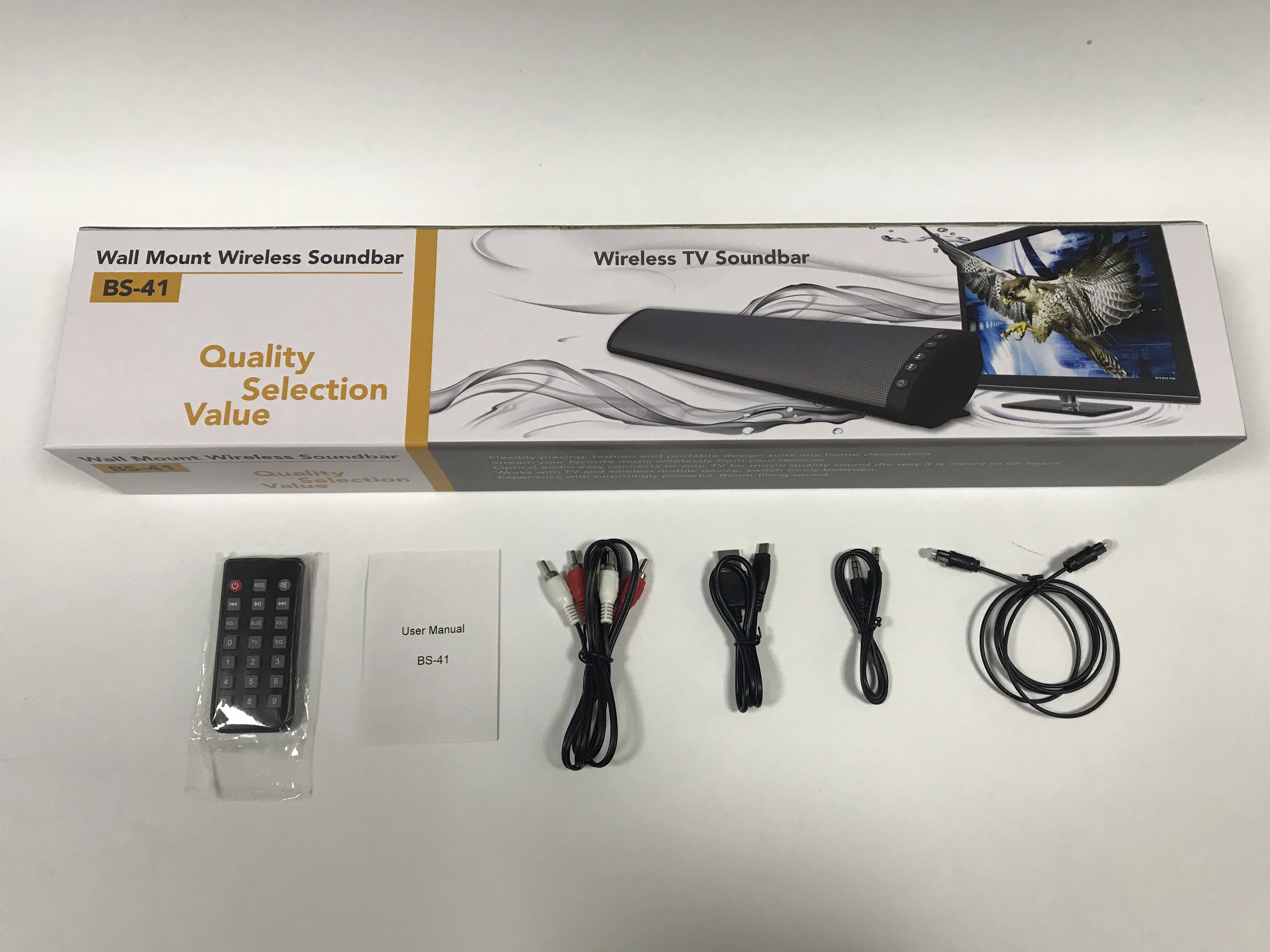 best sound surround bar for TV systems Bluetooth Audio Home Theater Speakers Surround Soundbar with RCA/AUX/Remote Control