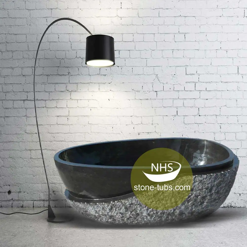 Камень ванна ручной работы половина серый точеные готовой грубой натуральный камень ванна для продажи