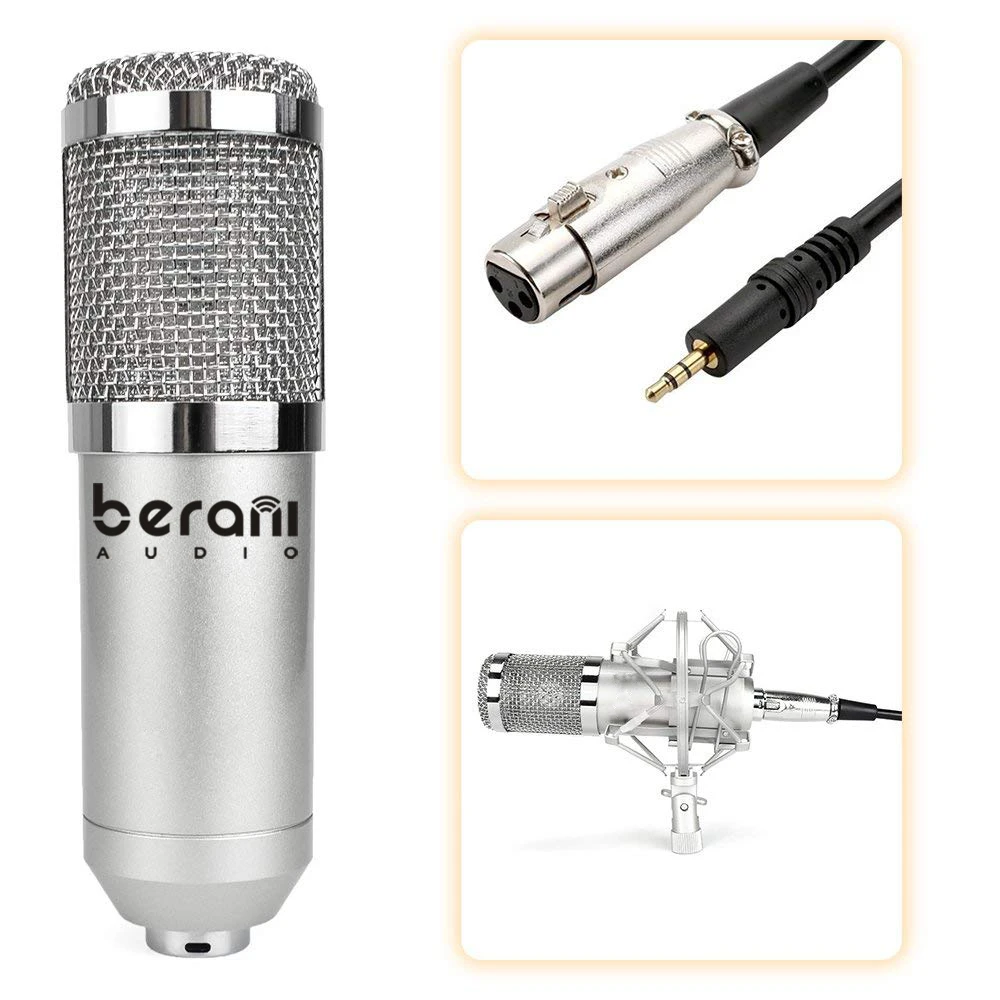 BM700PP Bm 700 Podcast Studio Recording Electret Condenser Tube Pc Microphone Professional Set Singing Wired 30 Hz - 20 KHZ