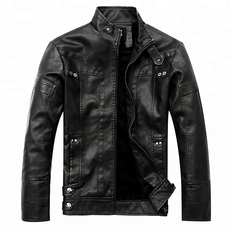 Retro Motorcycle Leather Jacket Mens Leather Jacket Men Sample Faux Leather Bomber Jacket