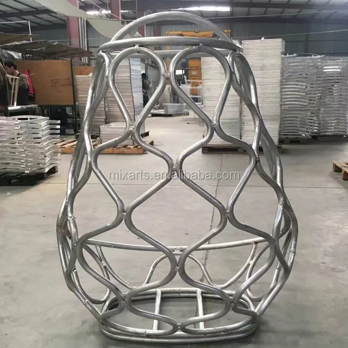 
Mixarts patio hanging swing basket egg chair with stand 