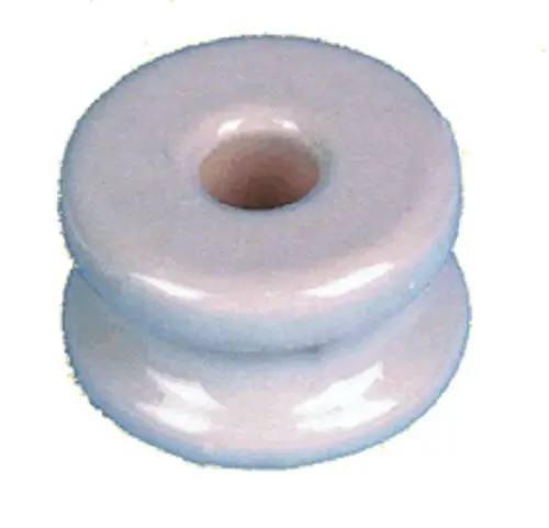 High tensional porcelain reel insulator for electric fence