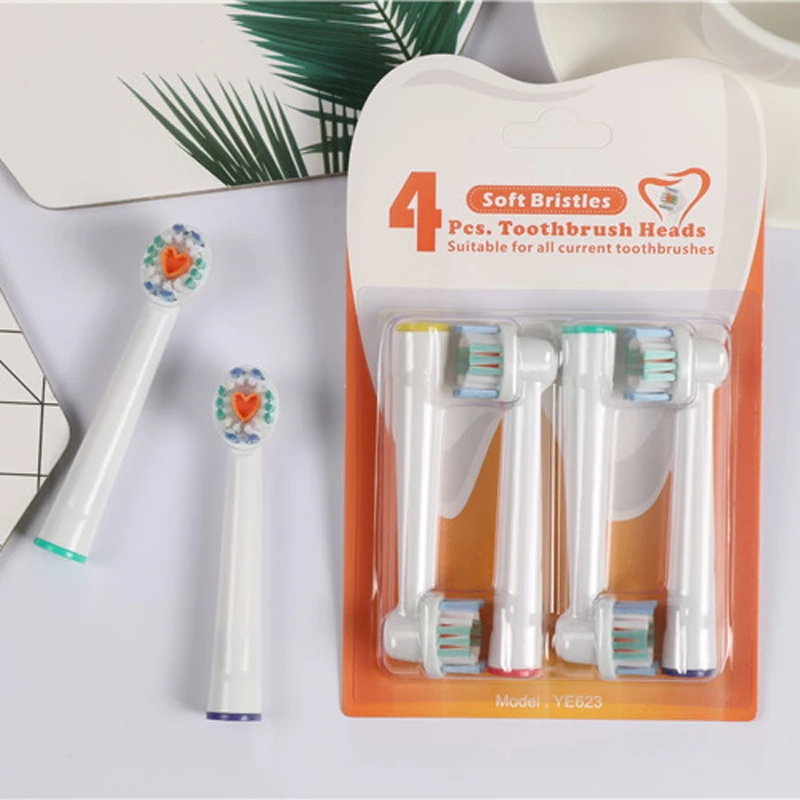 2019 патентованный дизайн, головки для электрической зубной щетки YE623, 4 головки для зубной щетки по заводской цене