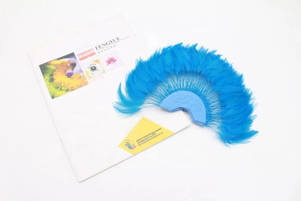 horse racing party millinery supplies striped hackle feather fan