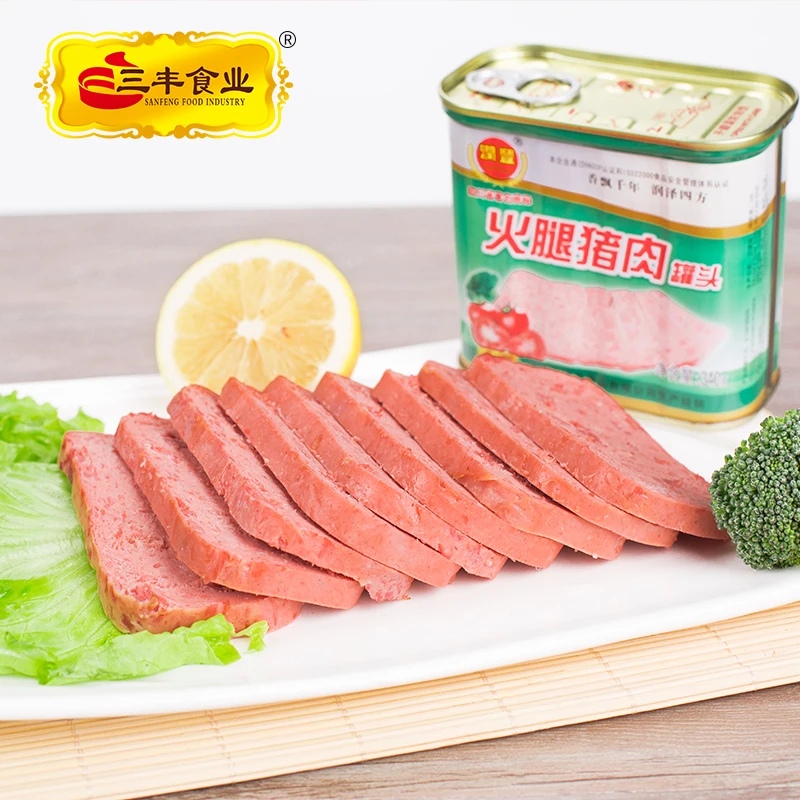 340g Runfeng ham pork luncheon meat Canned