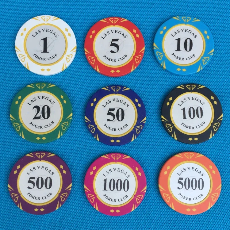 Promotional roulette clay casino chip with iron insert poker chips
