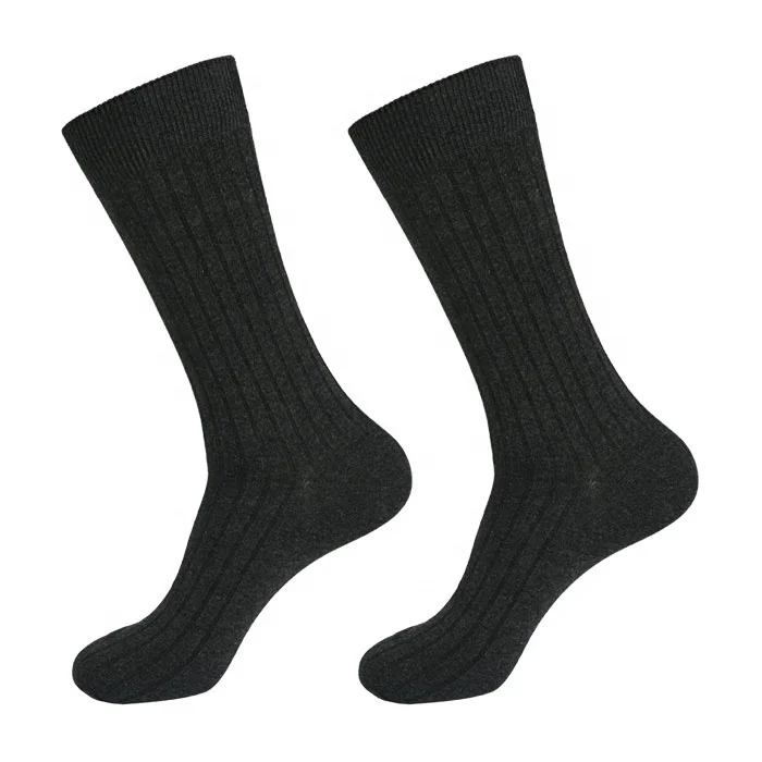 2018 Winter Thick Ribbed Boot Cuff Purple Stripes Mens Custom Mid Calf boot Socks