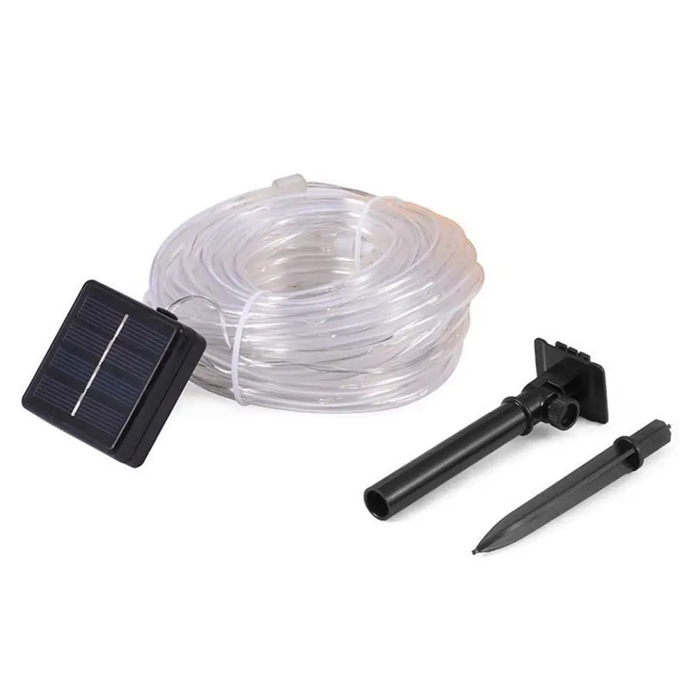 Solar Rope Lights 39ft 12M 100LED Waterproof Copper Tube Wire String Lights for Garden Yard Path Fence Stairs Backyard Patio