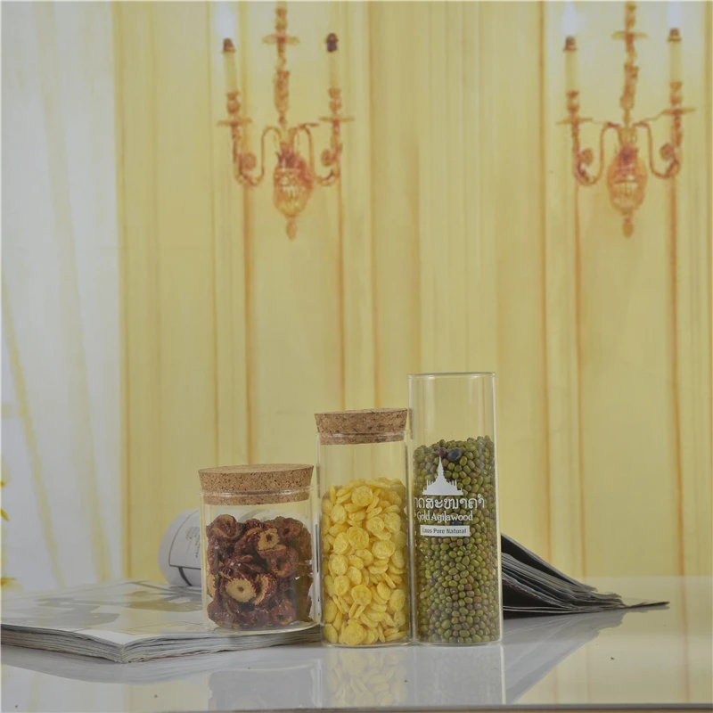 
Most Popular Food Storage Containers Glass Candy Jar Clear Glass Canisters With Airtight Wood/Bamboo Lid 