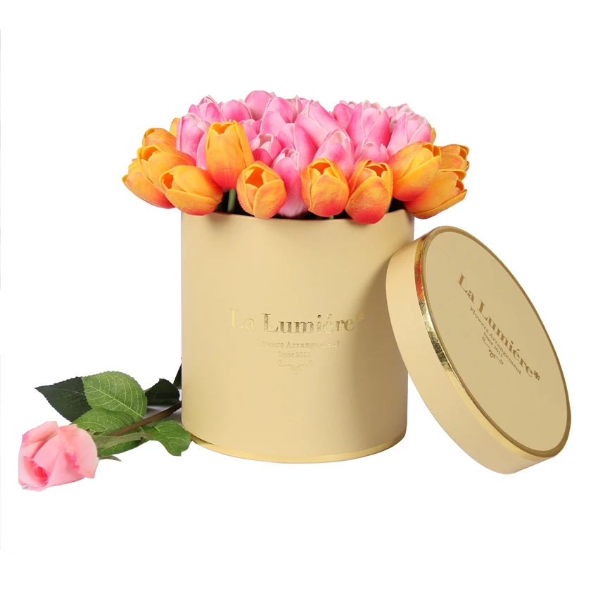 
Custom round cardboard luxury flower hat boxes wholesale 