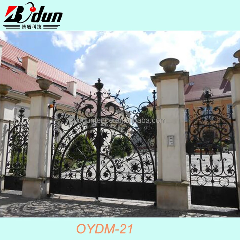 Boundary wall gate design iron exterior doors OYDM-20