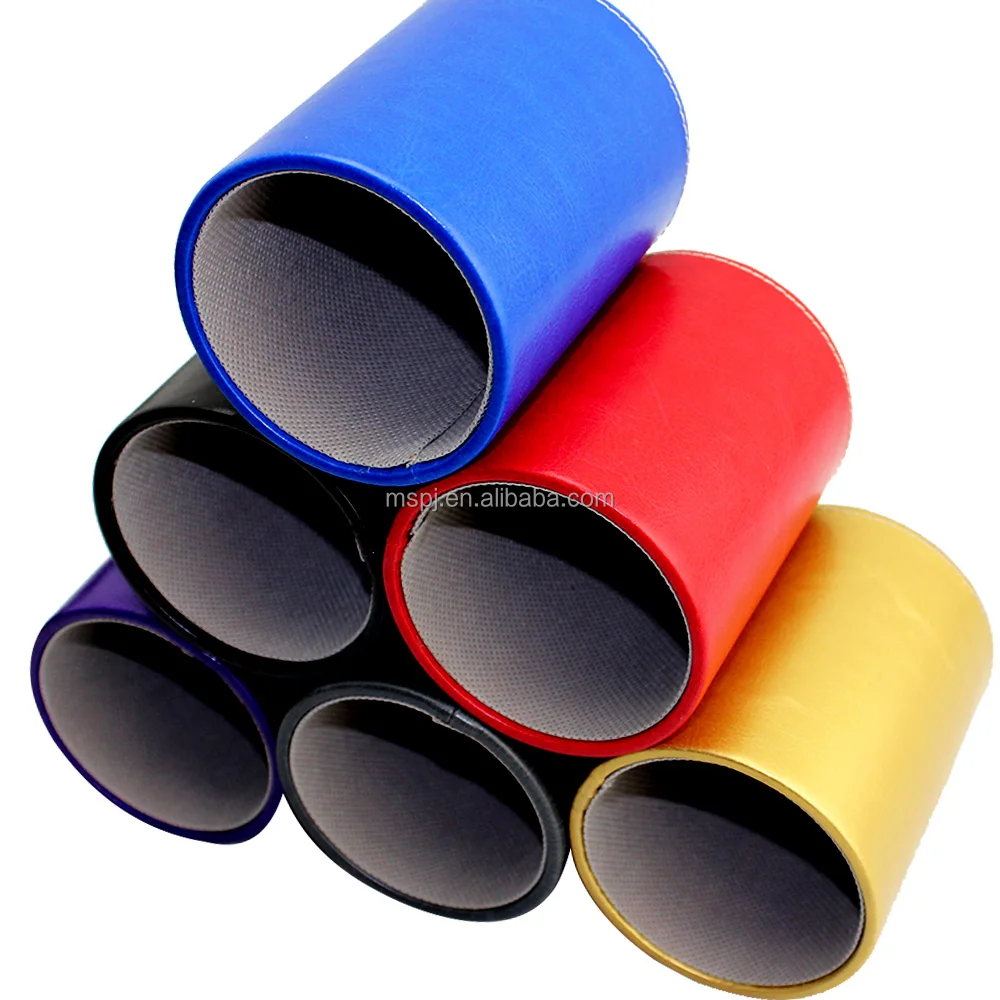 
Customized LOGO Customized Pattern Printing PVC/PU Leather Round Desk Pen Holder 