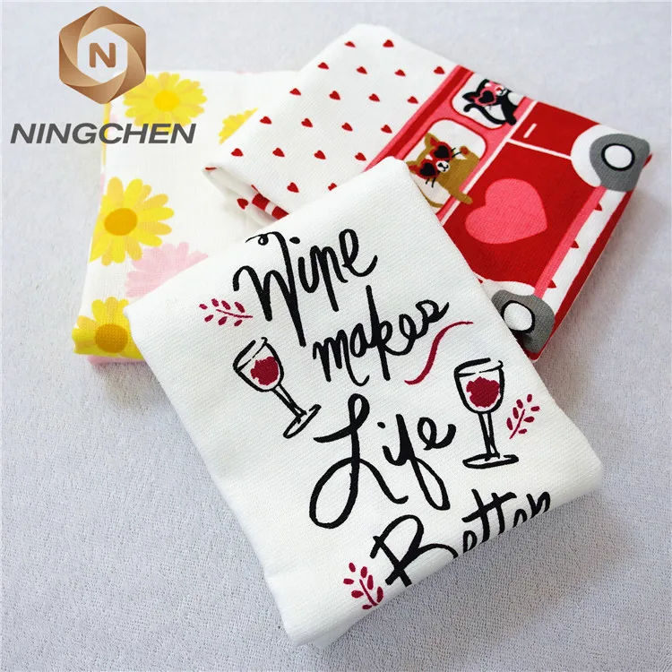
Factory bulk wholesale Hot sale custom print kitchen tea towels 