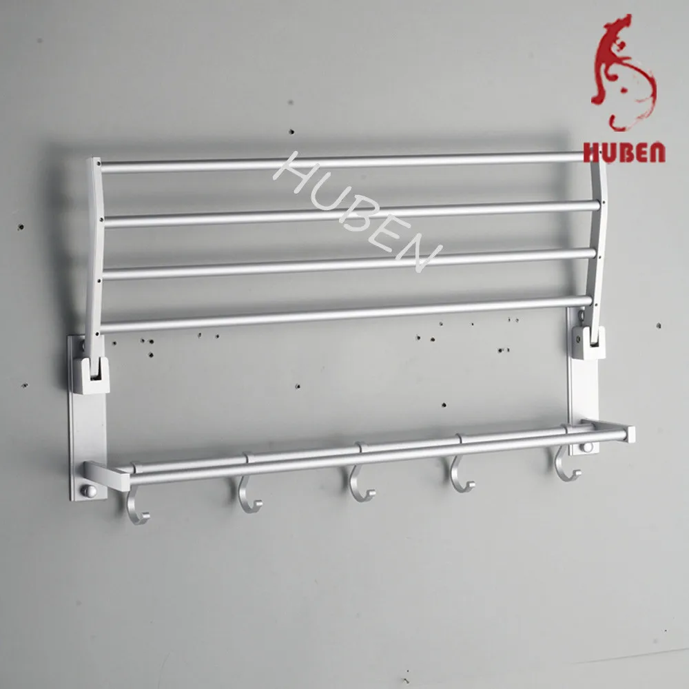 Wall hang aluminum towel shelf