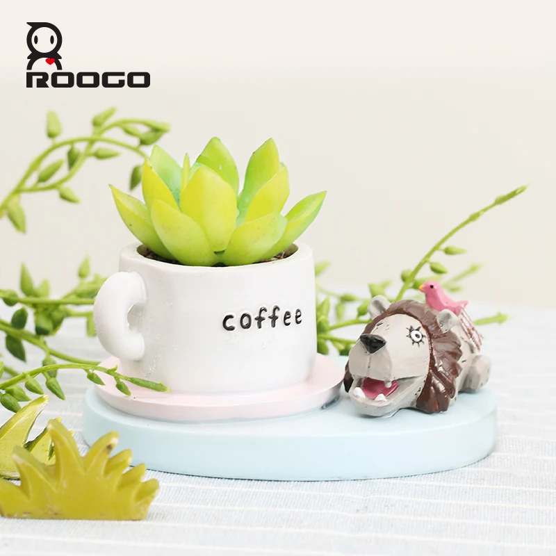 Roogo каучуковые цветочные горшки в форме животных