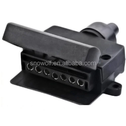 New Australian Standard 7-Pin Flat FemaleTrailer 7 Pin Trailer Socket Truck Light Connector Flat Female Trailer Adapter Tow Plug