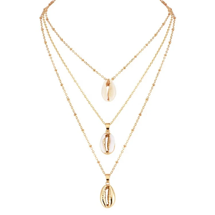 Lovely Shell Necklace Cowri Layered Shell Necklace