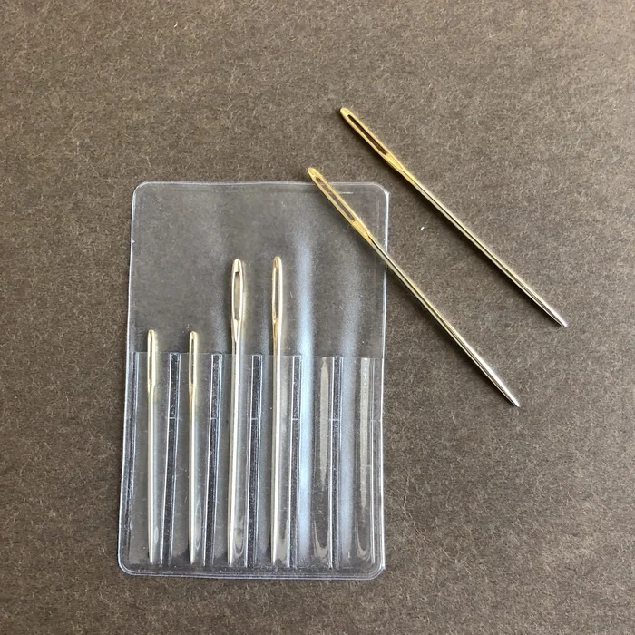 Смешанная пряжа с длинным глазом, Гобеленовая игла, ручная швейная игла с золотым глазом