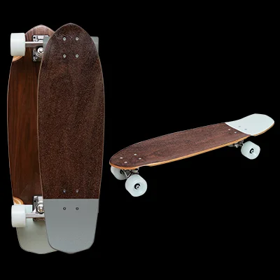 Mini Cruiser Canadian Maple and Black Walnut Cruising Wood Skateboard 28 inches Pro Skate Board AQ2106