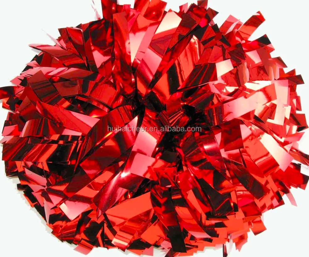 
Cheerleading metallic hot pink pom poms 